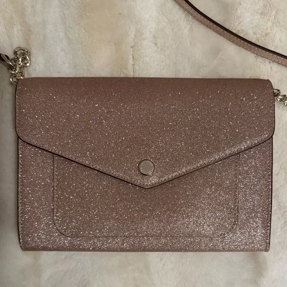 Kate Spade Glitter Crossbody Bag - Rose Gold EUC - Picture 4 of 6